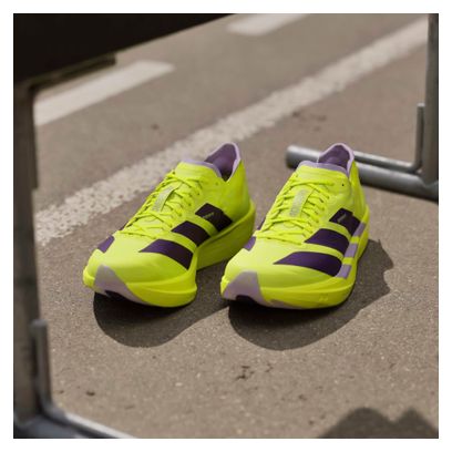 adidas Adizero Takumi Sen 11 Running Shoes, Yellow/Purple, Men's