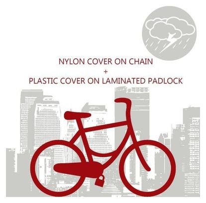 Chaîne Antivol Vélo avec Cadenas à Clé - Clé - 90 cm Chaîne 8390EURDPRO