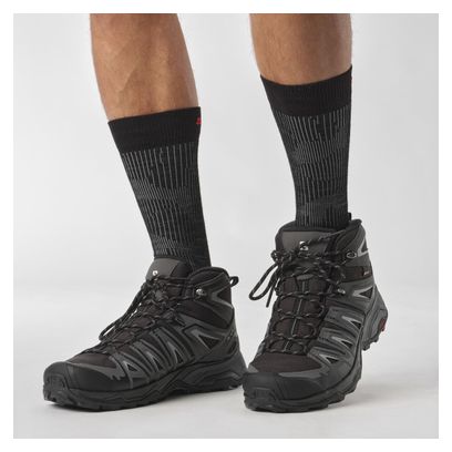 Zapatillas de senderismo Salomon X Ultra Pioneer Mid GTX Negras Hombre