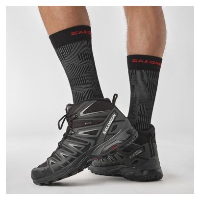 Zapatillas de senderismo Salomon X Ultra Pioneer Mid GTX Negras Hombre