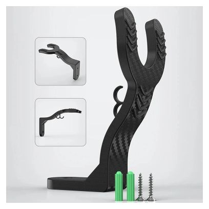 Support mural pour casque de vélo – Crochet ABS haute résistance avec rangement clés