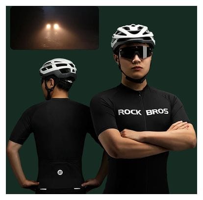 Maillot de cyclisme à manches courtes Rockbros   - noir