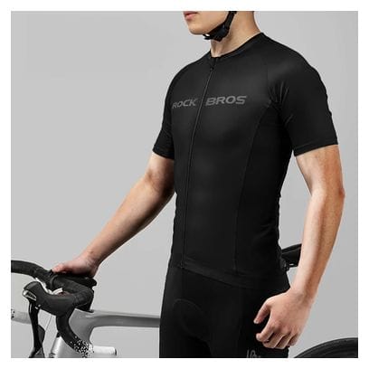 Maillot de cyclisme à manches courtes Rockbros   - noir