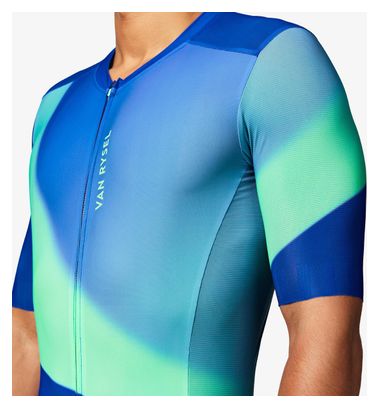 Van Rysel Racer 2 Unisex Jersey met korte mouwen Blauw/Groen