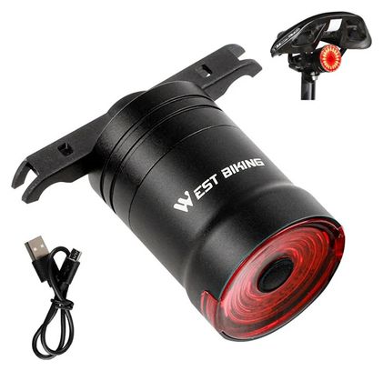 Rear light bike waterproof detection of brake mount saddle