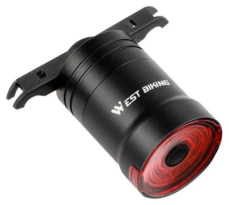 Rear light bike waterproof detection of brake mount saddle
