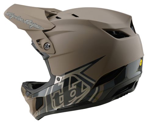 Casque Intégral Troy Lee Designs D4 Composite Mips Marron