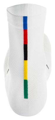 Santini UCI Campione del Mondo Ufficiale Calzini Unisex Bianco