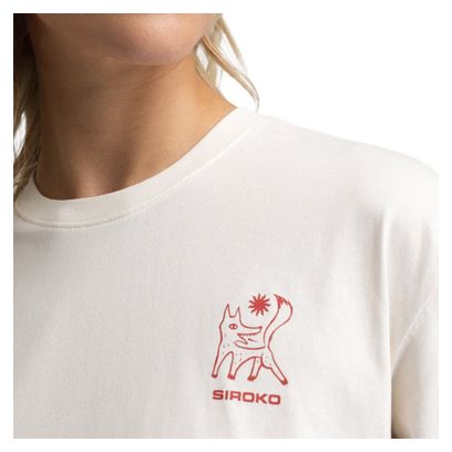T-shirt ample manches courtes cyclotourisme femme Cyclisme Feel Sand Beige