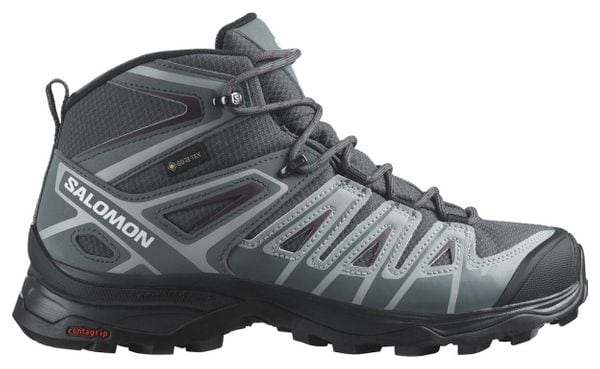 Salomon X Ultra Pioneer Mid GTX Grey Blue Women's Hiking Shoes