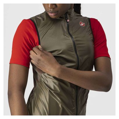 Castelli Women's Sleeveless Windbreaker Jacket Brown