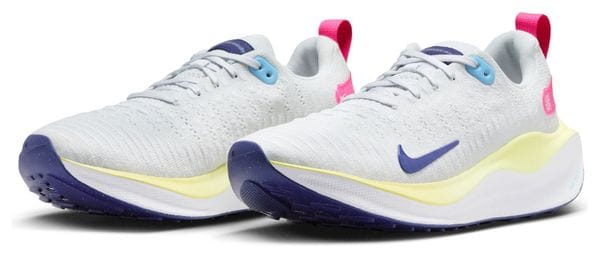 Nike ReactX Infinity Run 4 Blanc Bleu Rose Women s Running Shoes Alltricks