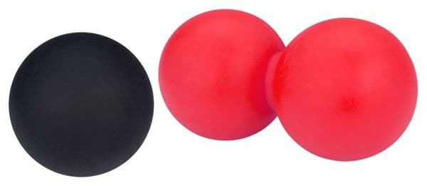 Avento Ensemble de ballon de massage/crosse Rose et noir