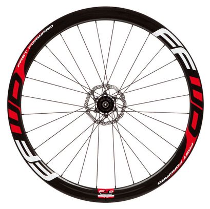 Coppia di ruote Fast Forward F4D FCT Carbon Disc Tubolare DT 240S | 9x100 - 9x135mm | Centerlock | Nero rosso