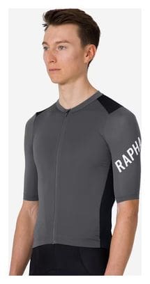Rapha Pro Team Training Jersey Met Korte Mouwen Grijs/Zwart