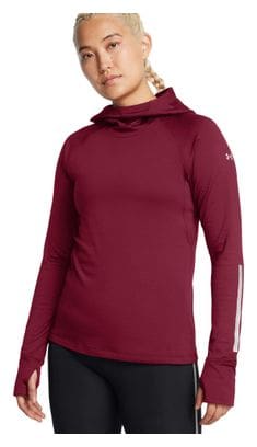 Felpa con cappuccio Under Armour Launch Red Donna