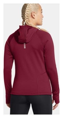 Felpa con cappuccio Under Armour Launch Red Donna