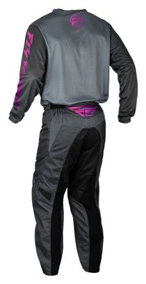 Fly Racing Fly F-16 Children's Pants Grey / Charcoal / Pink