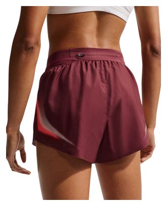 Pantaloncini Nike AeroSwift con spacco, rossi, da donna