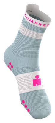 Compressport Pro Racing V4.0 Run High Ironman 2026 Socks - Gray/Pink