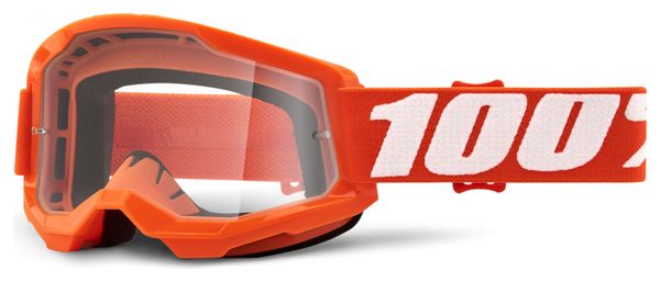 100% STRATA Maske 2 | Orange | Klare Brille