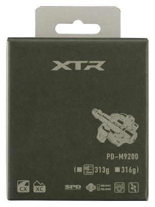 Paire de Pédales Automatiques Shimano XTR XC PD-M9200 (Axe Normal) Noir