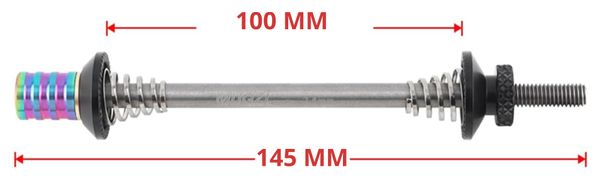 Schnellspanner Hinterradachse Fahrrad – Titan-/Aluminiumlegierung, 100 mm
