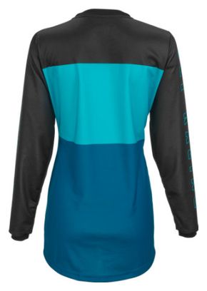 Fly Racing F-16 Damen Langarmtrikot Blau / Schwarz