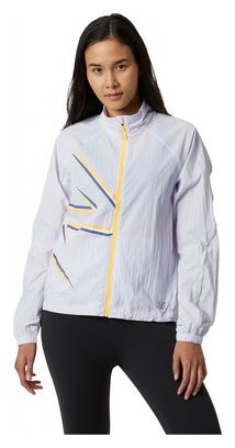 New Balance Printed Impact Run Women's Windbreaker Jacket Grey