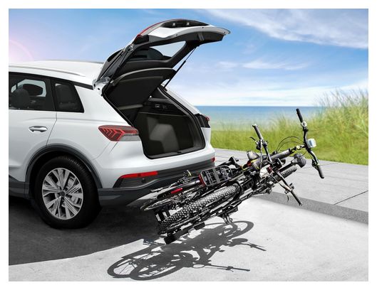 Porte-vélos 2 vélos PREMIUM II BLACK Edition pliable et basculant - EUFAB