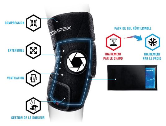 Traitement genoux Compex Coldform Chaud Froid + Poche