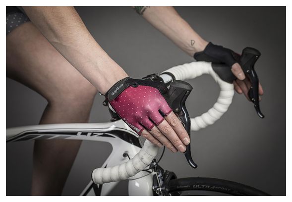 Paire de Gants Courts Femme GripGrab Rouleur Violet Noir