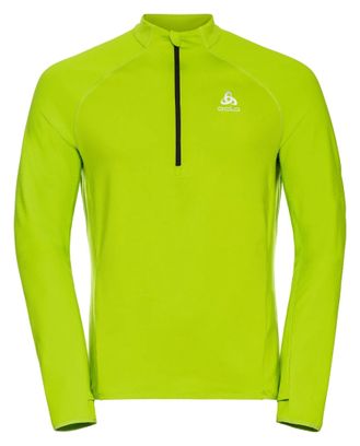 Odlo Zeroweight Lime Green 1/2 Zip Thermal Sweater
