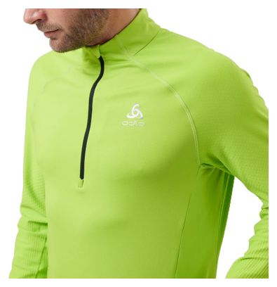 Pull Thermique 1/2 Zip Odlo Zeroweight Lime Vert