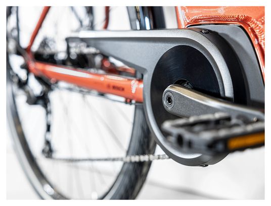 Vélo de Ville Électrique Trek Verve+ 1 Lowstep Shimano Tourney/Altus 8V 400 Wh Orange Foncé 2023