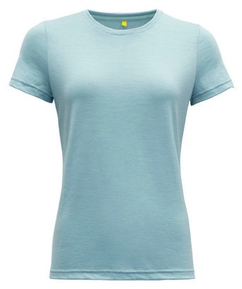 Damen Devold Eika Merino 150 Kurzarm T-Shirt Hellblau