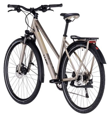 Cube Kathmandu Pro Trapeze Trekking Bike Shimano Deore/XT 10S 700 mm Flash Stone Beige Grey 2023