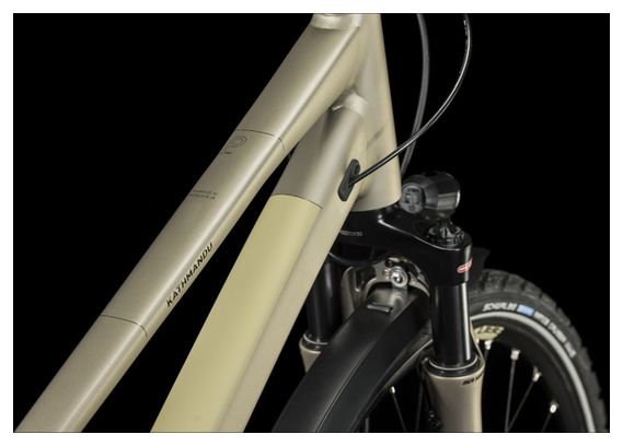 Cube Kathmandu Pro Trapeze Trekkingfiets Shimano Deore/XT 10S 700 mm Flash Stone Beige Grijs 2023