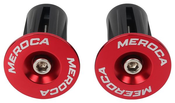 Embouts De Guidon Aluminium Rouge - Équilibreurs Pour Vélo Ou Moto - La Paire