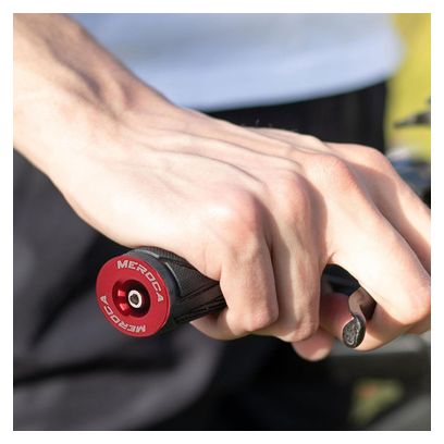 Bouchons de cintre vélo – 22 à 24 mm – Vis M4 – Rouge