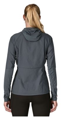 Giacca a vento Patagonia Airshed Pro 1/2 Zip Donna Grigio