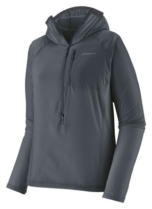 Giacca a vento Patagonia Airshed Pro 1/2 Zip Donna Grigio