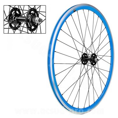 ROUE AVANT VELOX 700C FIXIE BLEU ALU 30MM