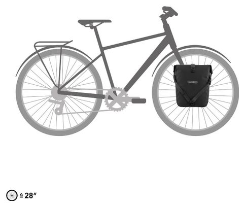 Bolsa para bicicleta Ortlieb Sport-Roller Plus 14.5L Gris Granito Negro