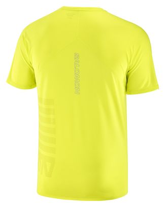 Salomon Sense Aero GFX Geel Korte Mouw T-shirt