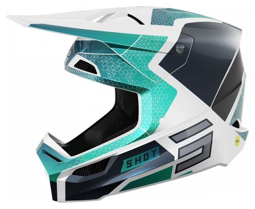 Casque Intégral Shot Race Phaser Bleu Turquoise Adulte