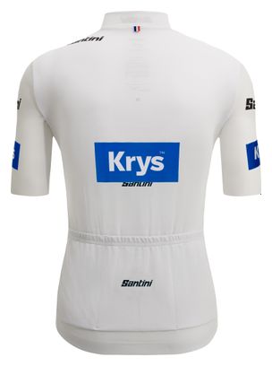 Santini Best Young Tour de France 2025 Jersey met korte mouwen Wit