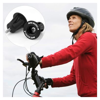 Bouchons de cintre vélo – 22 à 24 mm – Vis M4 – Noir