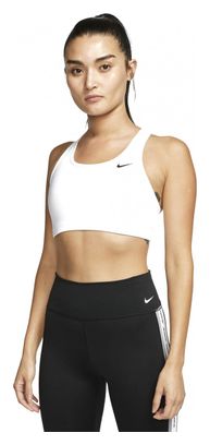Reggiseno sportivo Nike Swoosh bianco donna