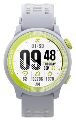 Montre GPS Coros Pace 2 Gris Jaune Édition Limitée Molly Seidel